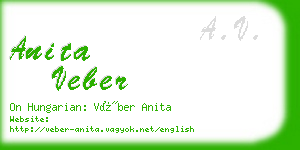 anita veber business card